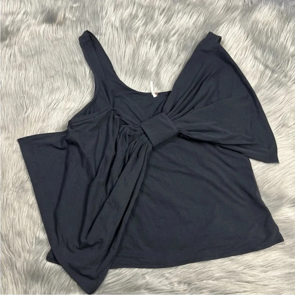 Free People Big Bow Black Tank Top Size Large